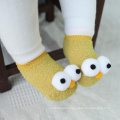 Cute design animal printing newborn non slip baby kids socks with grip